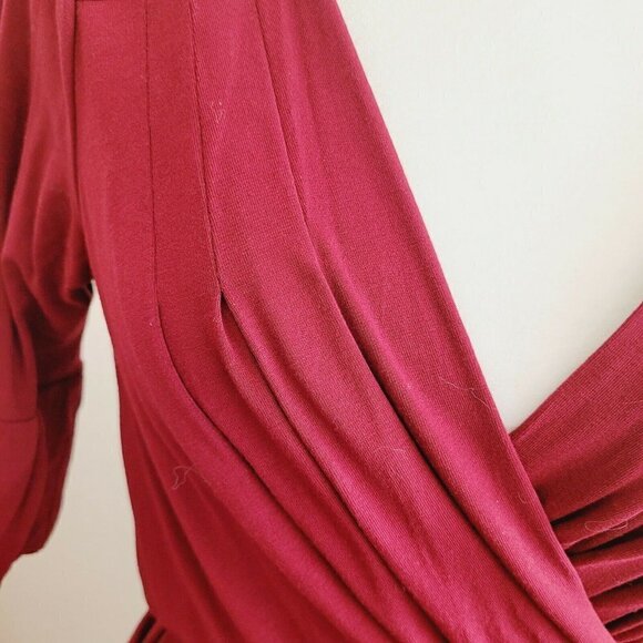 Karen Alexander Vintage wrap dress with ruffles, size S , Red Made in USA A10 - Picture 3 of 11